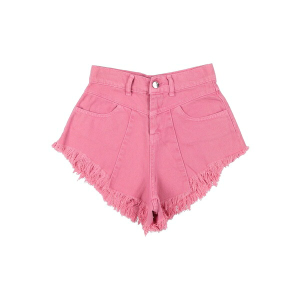 【送料無料】 ヒノミネイト レディース デニムパンツ ボトムス Denim shorts Pink|asty
