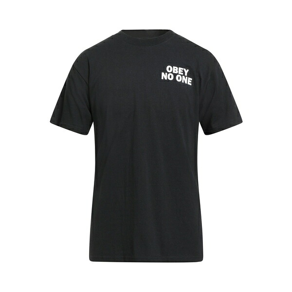【送料無料】 オベイ メンズ Tシャツ トップス T-shirts Black|asty