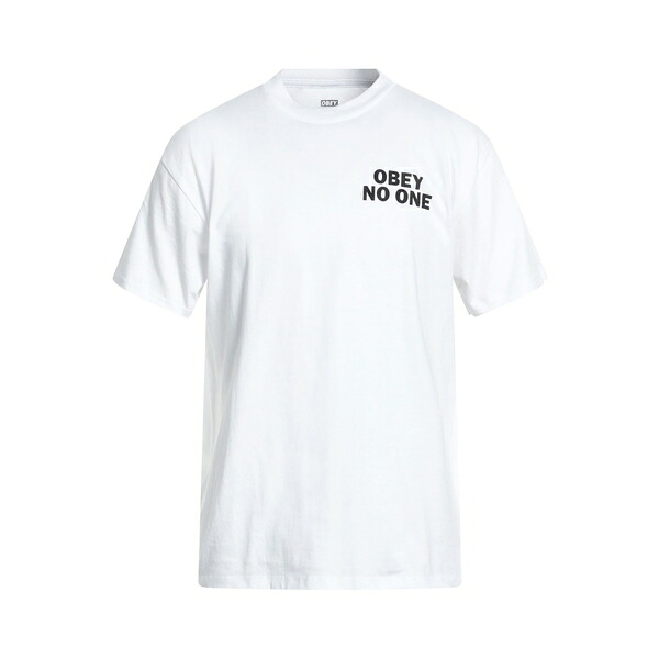 【送料無料】 オベイ メンズ Tシャツ トップス T-shirts White|asty