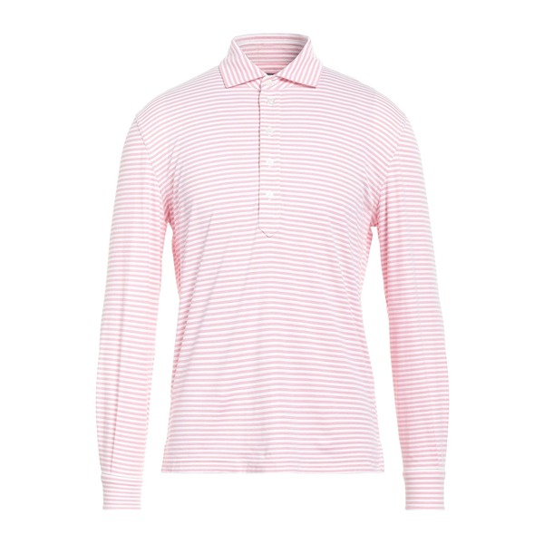 【送料無料】 フェデーリ メンズ Tシャツ トップス Polo shirts Pink|asty