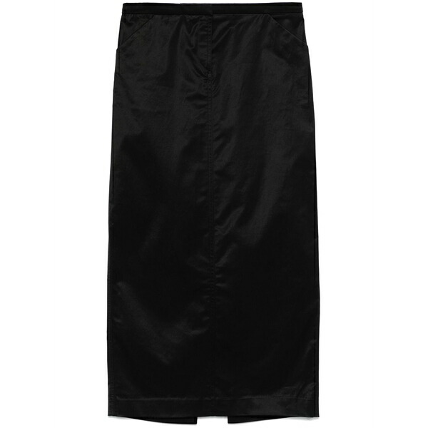 トーテム レディース スカート ボトムス Straight midi skirt Black｜asty