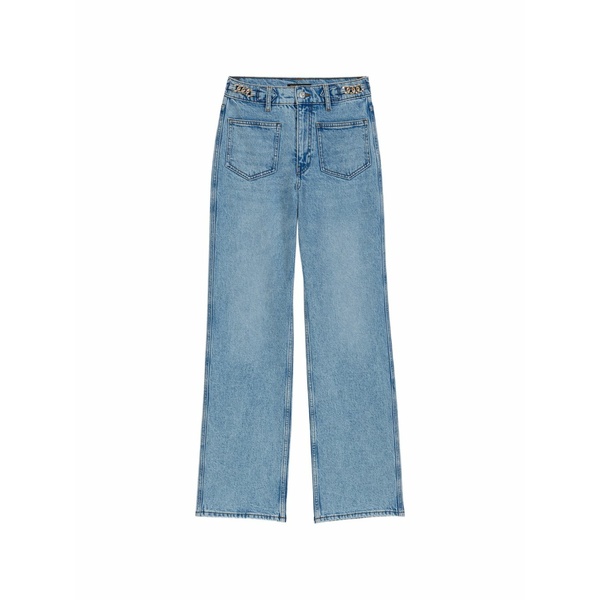 マージュ レディース デニムパンツ ボトムス Flared straight jeans Blue|asty