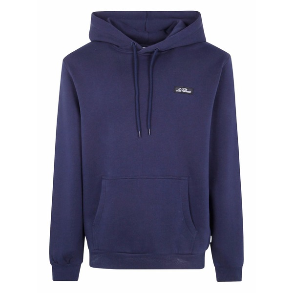 レ ドゥ メンズ パーカー・スウェットシャツ アウター Logo-patch hoodie Blue|asty