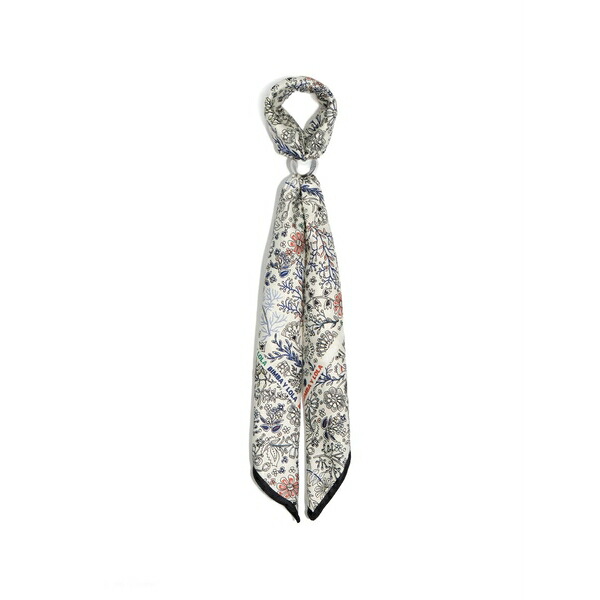 ビンバ イ ローラ レディース マフラー・ストール・スカーフ アクセサリー Floral print scarf Silver｜asty