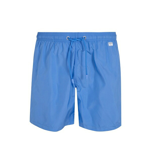 エムシーツーセイントバース メンズ カジュアルパンツ ボトムス X pantone lighting logo-patch drawstring swim shorts Blue|asty