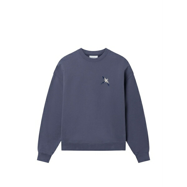 アクセルアリガト メンズ パーカー・スウェットシャツ アウター Micro bee bird sweatshirt Blue|asty