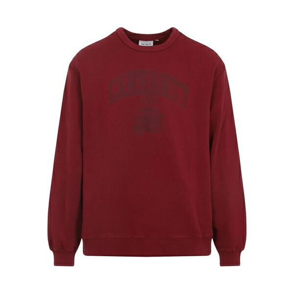 鉄道車両ハート型 メンズ パーカー・スウェットシャツ アウター Graphic-detail sweatshirt Red