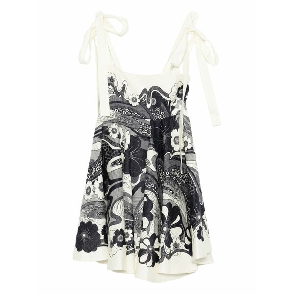 アレメ レディース 衣装 トップス Mickey floral-print mini dress Neutrals