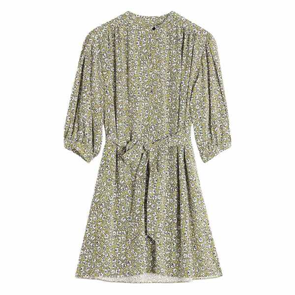 棲み家 稲荷 レディース 衣裳 トップス Mimosa floral-print mini dress Green