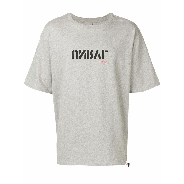 アンラベル プロジェクト メンズ Tシャツ トップス Oversized logo t-shirt Grey｜asty