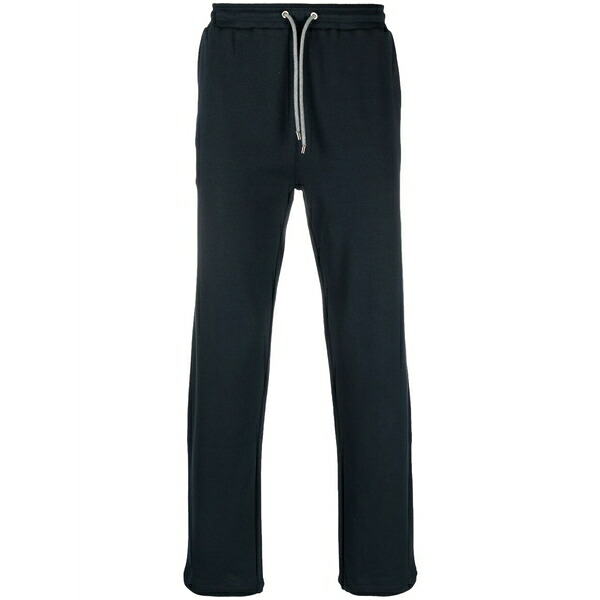 コルネリアーニ メンズ 心地よいズボン下 ボトムス Drawstring cotton track pants Blue