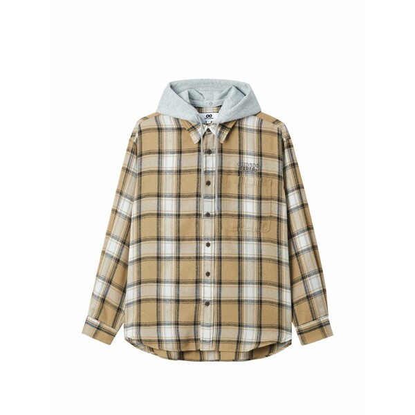 チョコレート レディース ジャケット&ブルゾン アウター Hooded check-pattern jacket Brown|asty