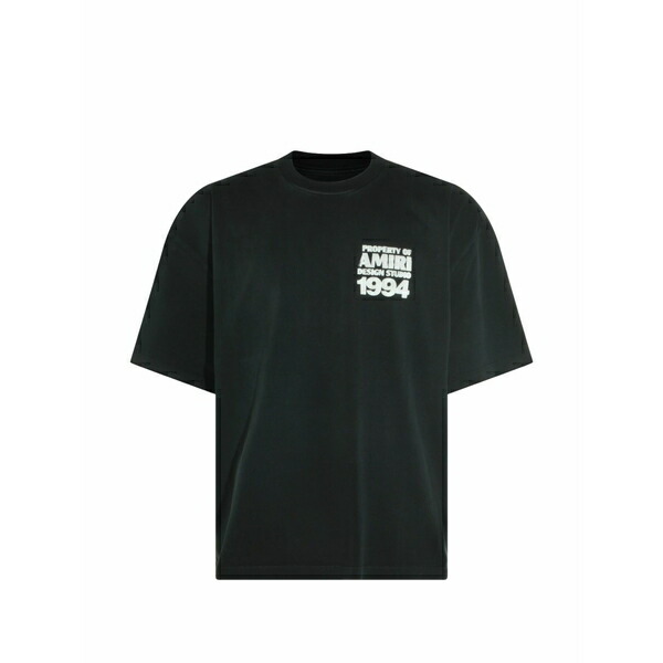 アミリ メンズ プルオーバー トップス Logo-print t-shirt Black
