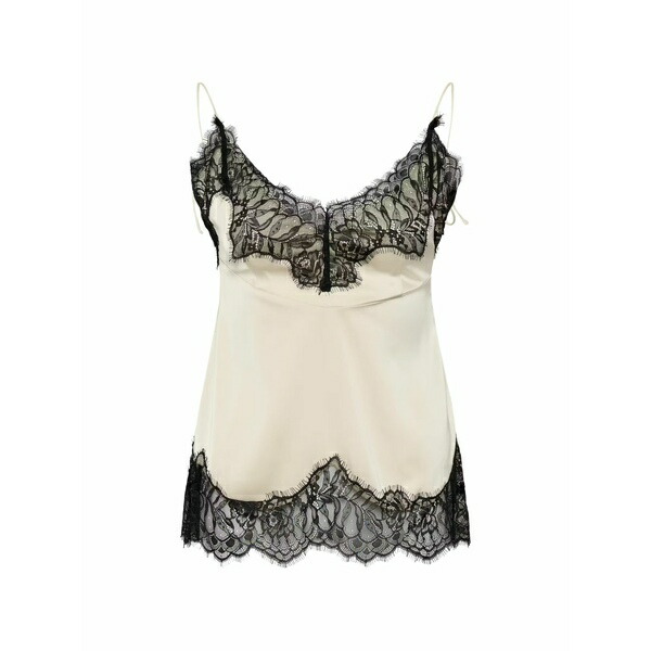 ゲタス レディース カットソー トップス Lalou lace-trim top Neutrals