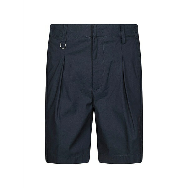 パウロペコラ メンズ 心地よいズボン下 ボトムス Pleated d-ring shorts Blue
