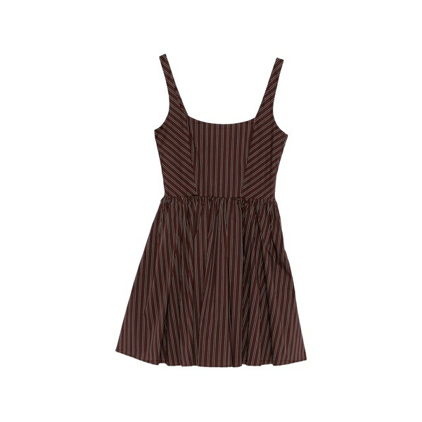 パトリツィア ペペ レディース 衣裳 トップス Striped mini dress Brown
