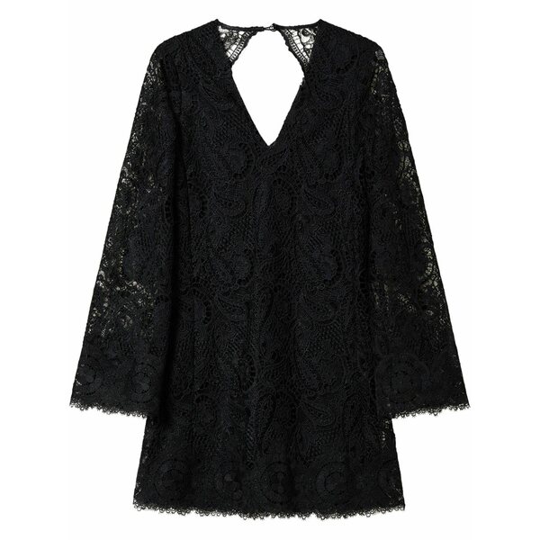 ツイン仕掛ける レディース 衣装 トップス Macram￡ lace mini dress Black