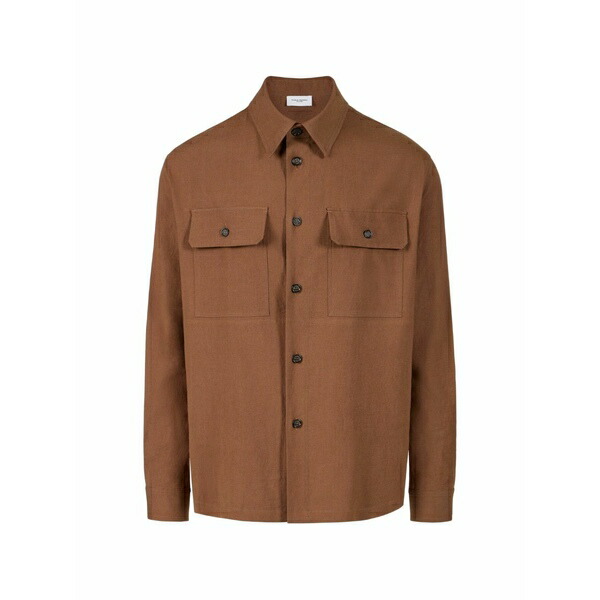 パウロペコラ メンズ プルオーバー トップス Flap-pocket shirt Brown