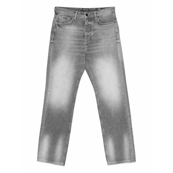 アンソニーモラート メンズ ジーンズズボン下 ボトムス Logo-plaque faded jeans Black