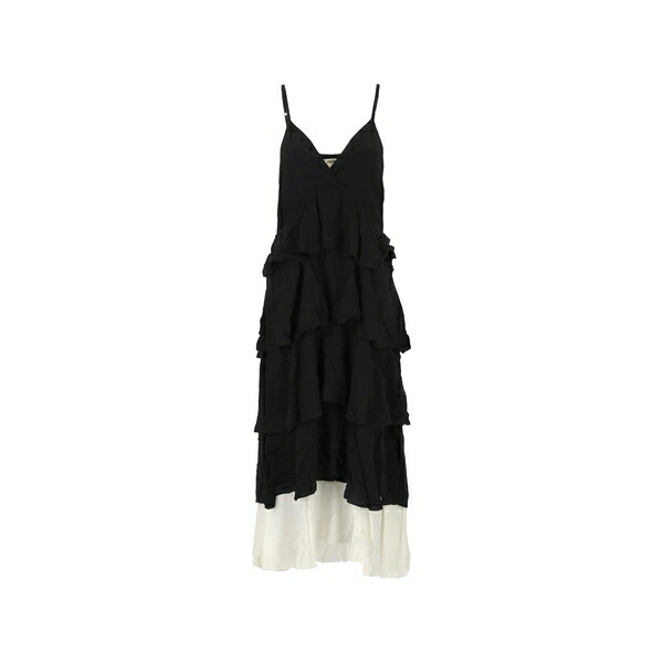 フィオルッチ レディース 衣裳 トップス Midi ruffled tiered dress Black