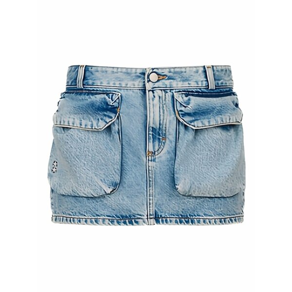 アイコン デニム レディース スカート ボトムス Gio mini skirt Blue｜asty