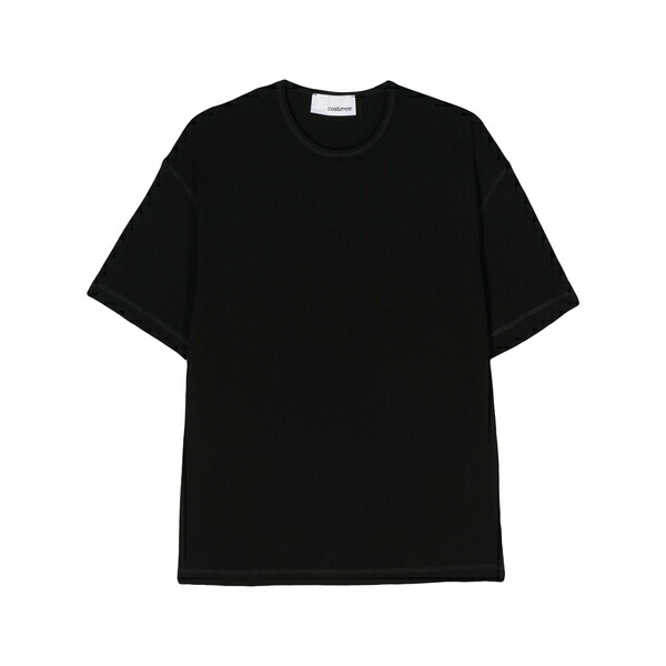コスチュームメイン メンズ Tシャツ トップス Liam linen t-shirt Black|asty