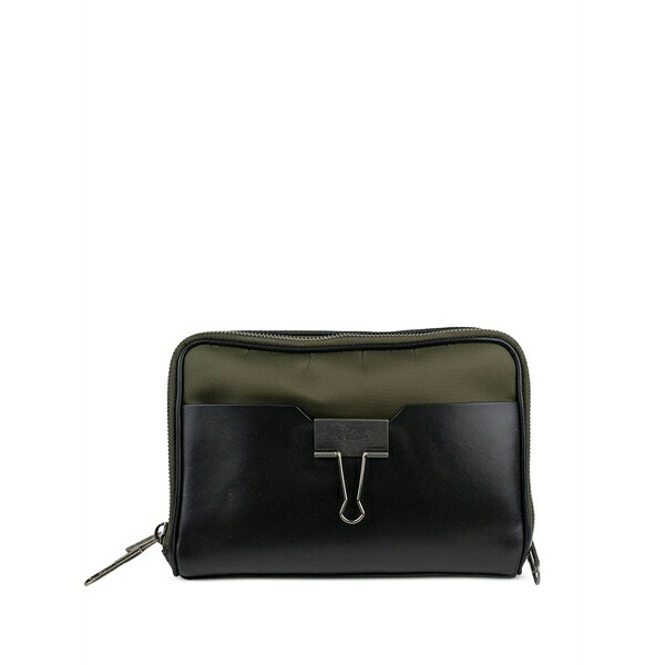 象牙色 メンズ ショルダーバッグ 御徒面子 Logo-clip messenger bag Green