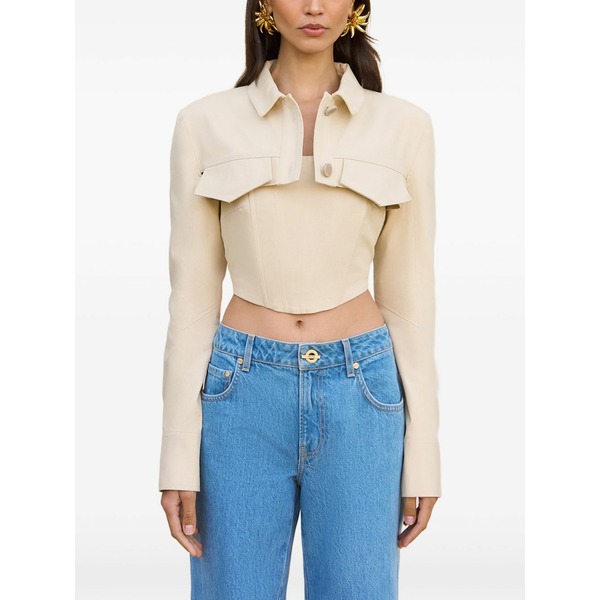 ブームガイア レディース 上衣＆上衣 アウター Issa cropped jacket Neutrals