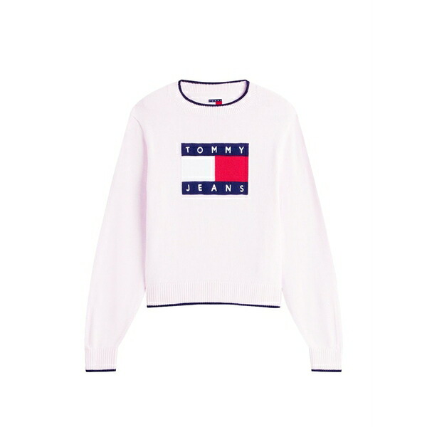トミー ヒルフィガー レディース 編み物\u0026プルオーバー アウター Logo-detail sweater  Pink