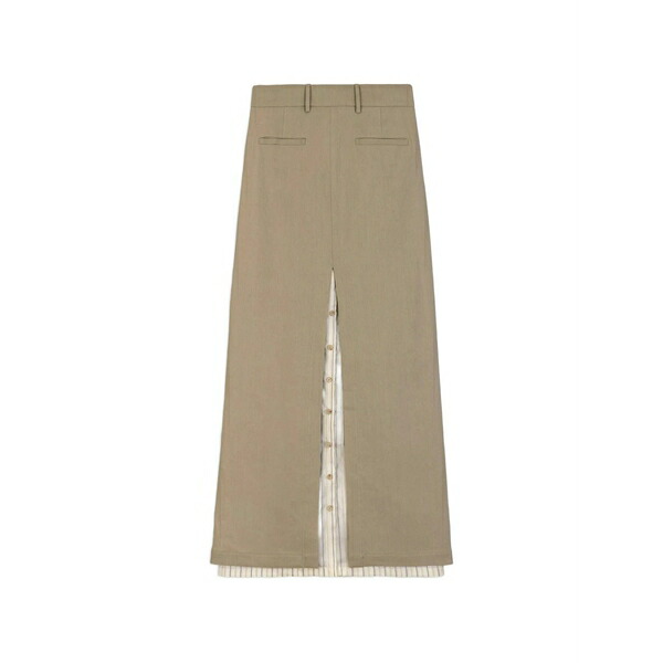 アリジ レディース スコート ボトムス Layered front-slit maxi skirt Green