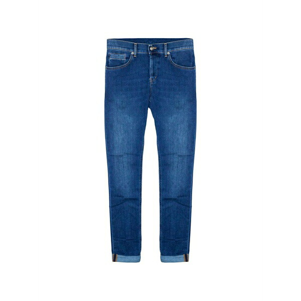 ドンダップ メンズ ジーンズズボン下 ボトムス Faded-finish slim-fit jeans Blue