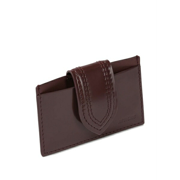 ジャクエムス レディース 財布 アクセサリー The bambino stitched tab wallet Brown｜asty