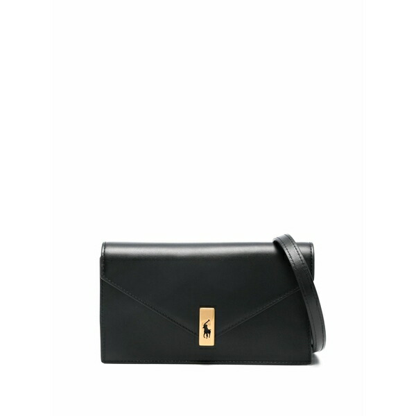 ラルフローレン レディース 金入れ 付属物 Polo id chain wallet Black