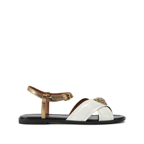 カートジェイガーロンドン レディース サンダル シューズ Orson cross flat sandals White