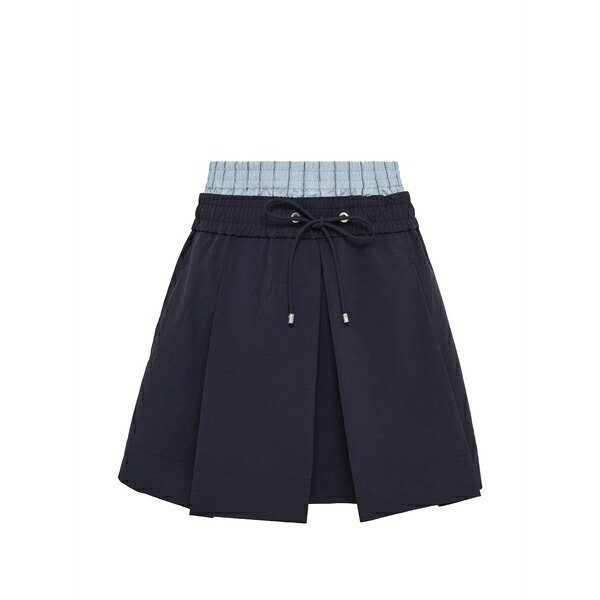スリーワンフィリップリム レディース スコート ボトムス Double-waistband mini skirt Blue