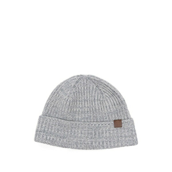 イレブンティ メンズ 鳥打ち帽 付属物 Ribbed cashmere beanie hat Grey