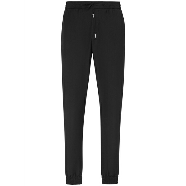 フィリップ飾り気の無い メンズ 心地好いズボン下 ボトムス Drawstring-waist track pants Black
