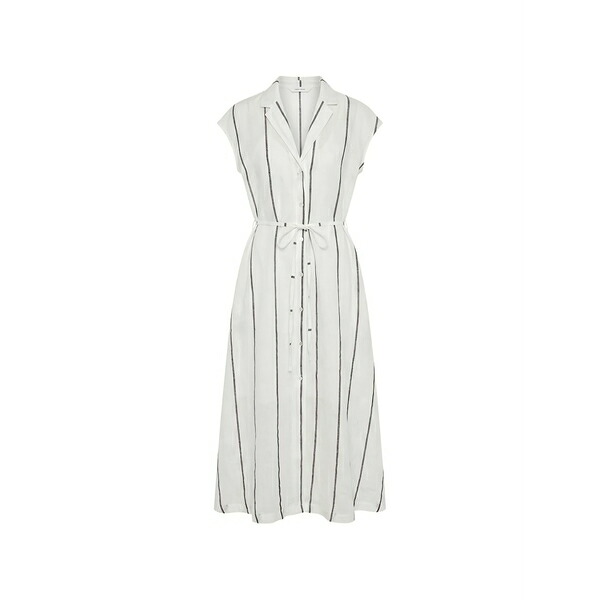 メイメイジェイ レディース 衣装 トップス Striped belted MIDI dress White