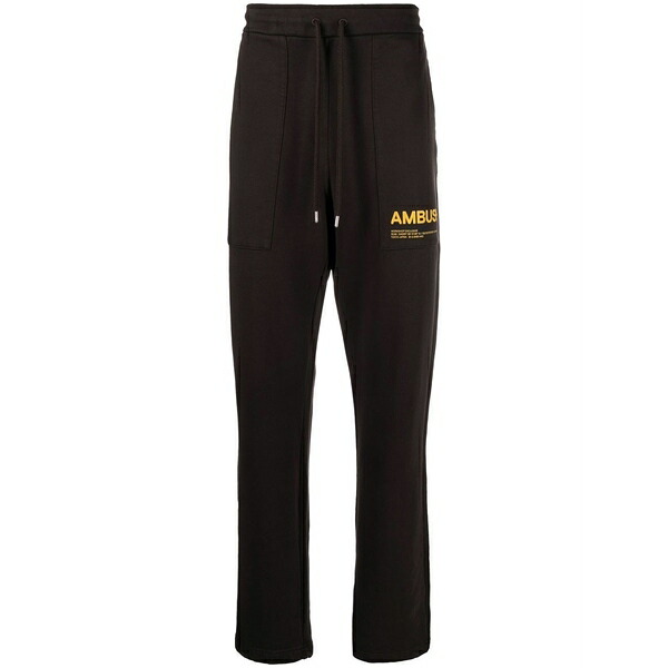 アンブッシュ メンズ 心地よいズボン下 ボトムス Logo-print track pants Brown