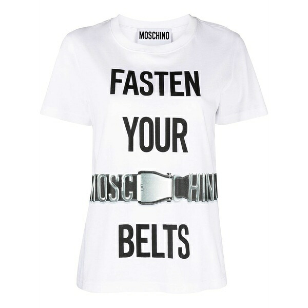 モスキーノ レディース ティーシャツ トップス Graphic-print t-shirt White