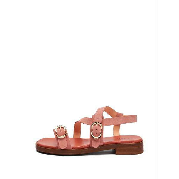 亭主持ち レディース サンダル シューズ Suede multi-strap sandals Pink