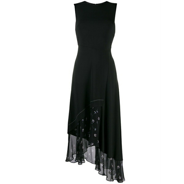 マーカスルファー レディース 衣裳 トップス Floral trim shift dress Black