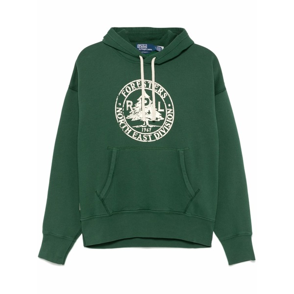 ラルフローレン メンズ パーカー・スウェットシャツ アウター Logo-print hoodie Green