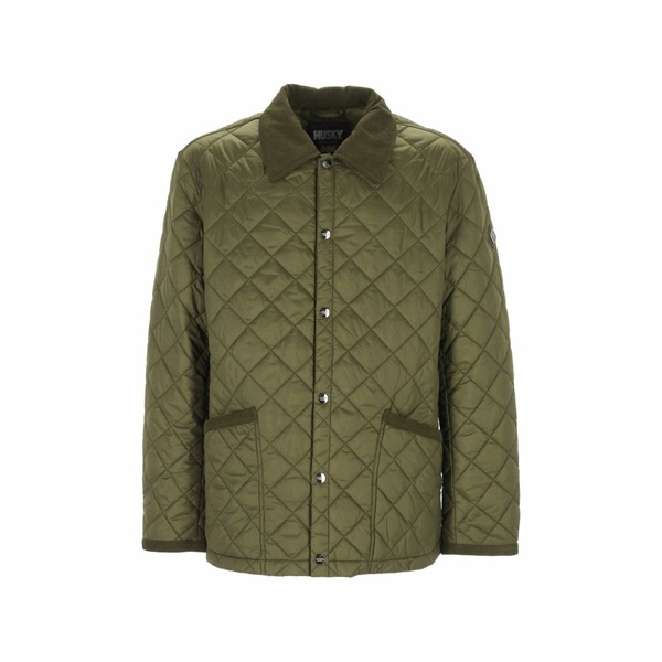 芙蓉足懸かり メンズ 上衣＆上衣 アウター Quilted corduroy-collar jacket Green