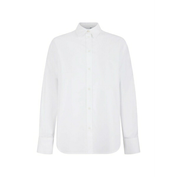 ドゥオッド レディース プルオーバー トップス Button-up long-sleeve shirt White