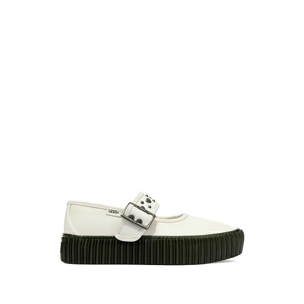 バンズ メンズ スニーカー シューズ Creeper mary jane  studded buckle sneakers White