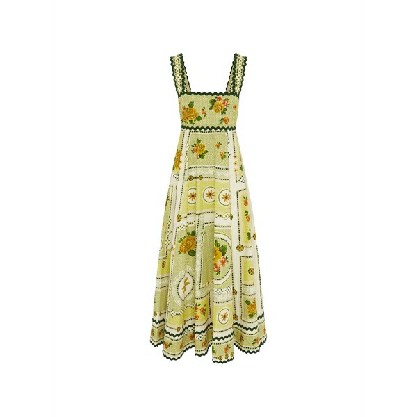 アレメ レディース 衣装 トップス Dixie summer floral-print maxi dress Yellow