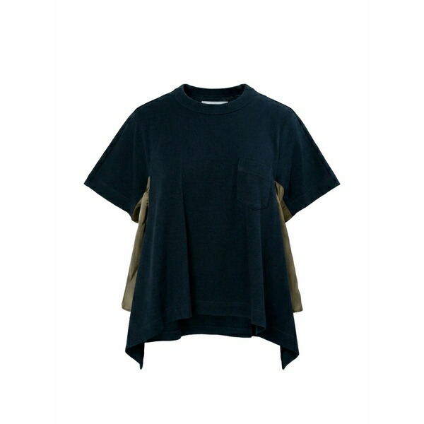サカイ メンズ ティーシャツ トップス Asymmetric t-shirt Blue