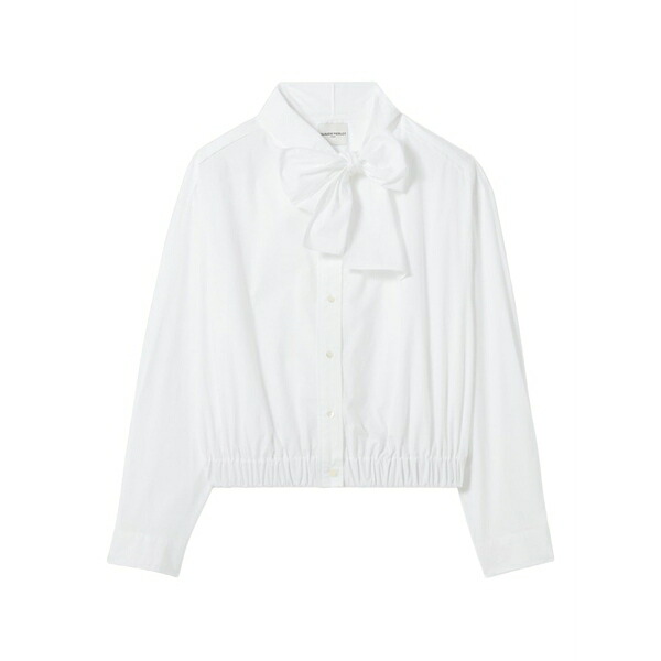 クローディピエルロ レディース プルオーバー トップス  bow-fastening shirt White