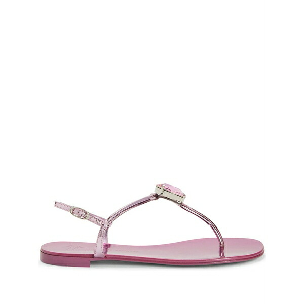 ジュゼッペザノッティ レディース サンダル シューズ Anthonia metallic-effect flat sandals Pink